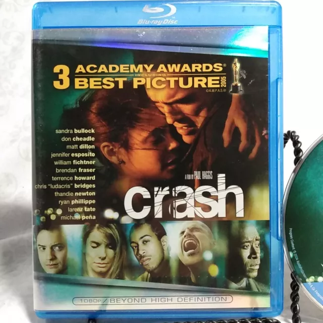 Crash (Blu-ray, 2004) Sandra Bullock, Don Cheadle, Matt Dillon, Brendan Fraser S