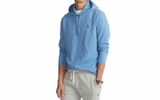 New Polo Ralph Lauren Men's Jersey T-Shirt Hoodie L Blue "Minor stains" M0519