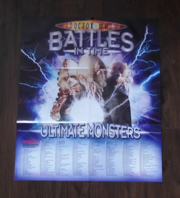 Doctor Who BATTLES IN TIME Unused ULTIMATE MONSTERS Poster Checklist 50 x 59cm