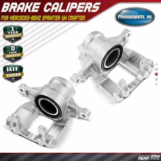 2x Brake Calipers Rear for Mercedes-Benz Sprinter VW Crafter 30-35 0034207183