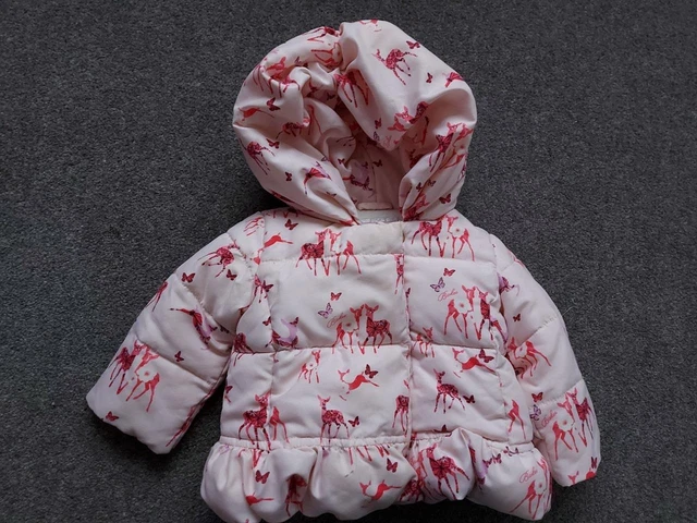 Bellissima Bambina Imbottita, Giacca/Cappotto Con Cappuccio, Ted Fornaio Foderato In Pile, 6-9 Mths