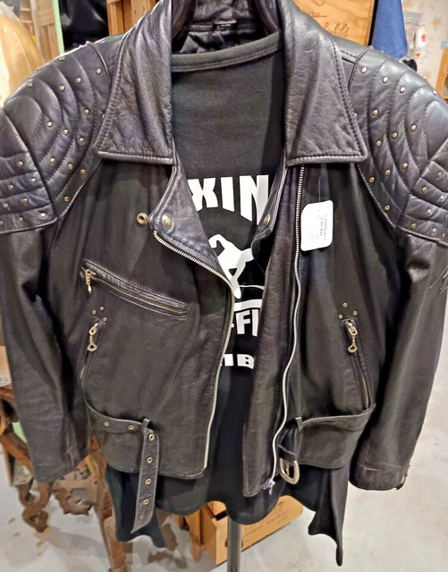 Veste Moto En Cuir Harley-Davidson Taille XL Femme - Couleur Gris/noir, Occasion