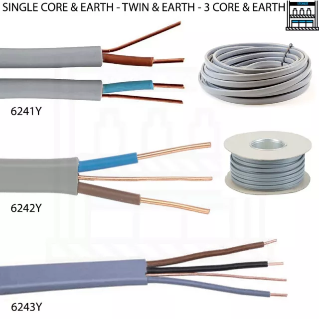 Twin and Earth 6242Y | 3 Core and Earth 6243Y | Quality Electrical Cable Wire