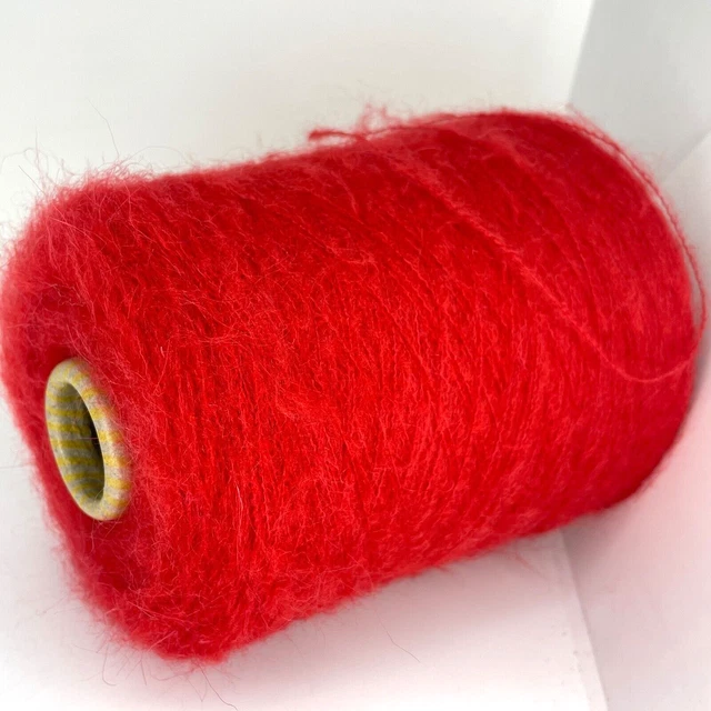Fil à Dentelle Mélangé Viscose/laine Blanc Crème Sur Cône - Poids Dentelle USA | Fil Pour Tricot Crochet