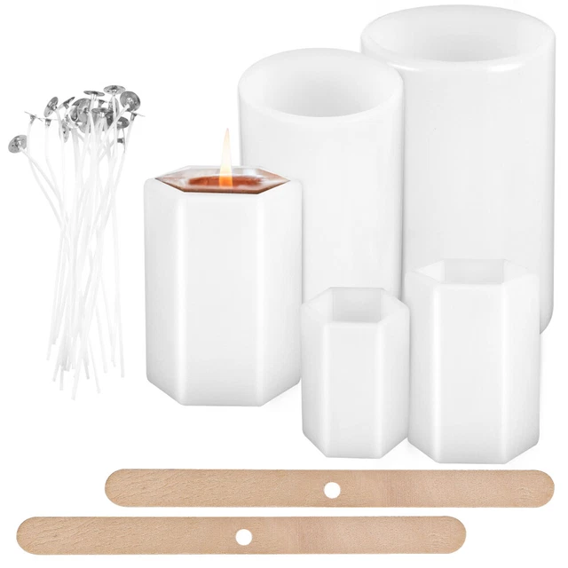 Stampo per candele gel di ciottoli stampi in silicone per resina candele di ceppo in resina