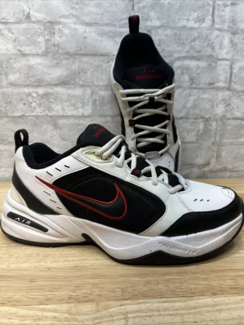 Nike Air Monarch IV 4 White Black Training Shoes 415445-101 Mens Size 9.5 D