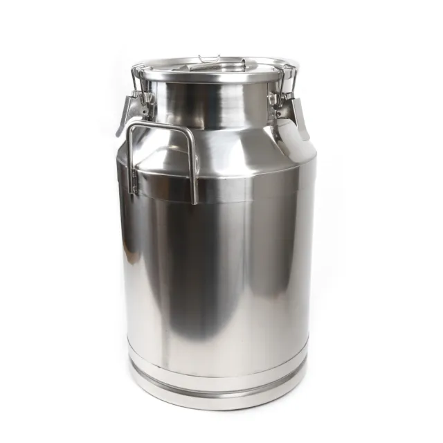 40L Milk Storage Can Water Bucket Oil Container Silicone Seal Stainless Steel US
