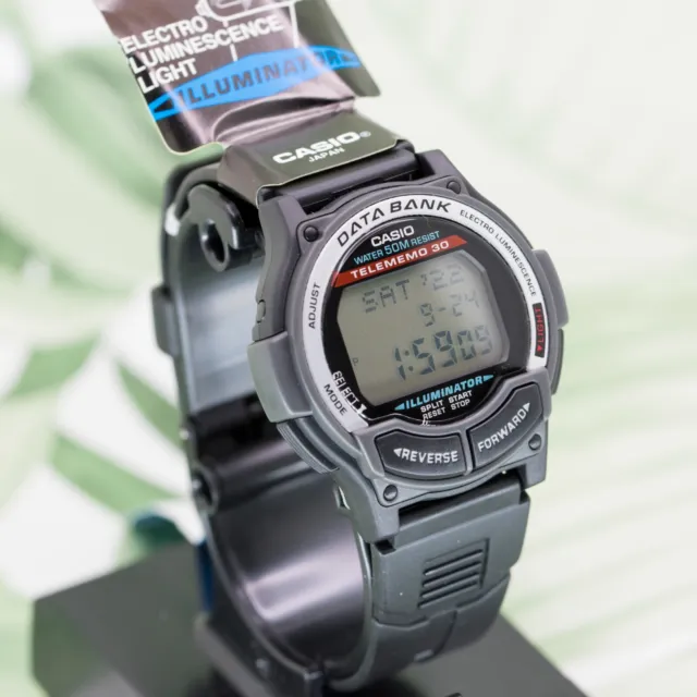 1999 Casio Db-34H (Nos) Data Bank Telememo 30 Wr 50M Vintage Watch