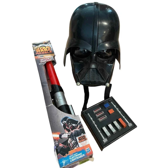 Star Wars Darth Vader Mask with Voice box and Electronic Lightsaber, Adult