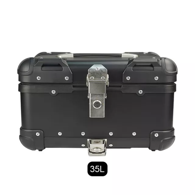 1X 35L BLACK Motorcycle Luggage Storage Trunk Box With Keys&Base Plate ...