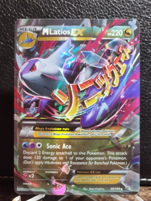 Pokemon XY Roaring Skies Mega M Latios EX Holo #59/108 – NM