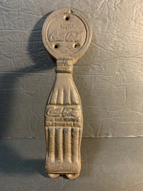Coca Cola Solid Metal Cast Iron Door Handle 9"+  Never Used  DRINK COCA COLA