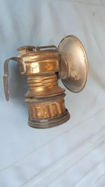 Brass Universal Lamp Company Guys Dropper Underground Miners Carbide Cap Lamp