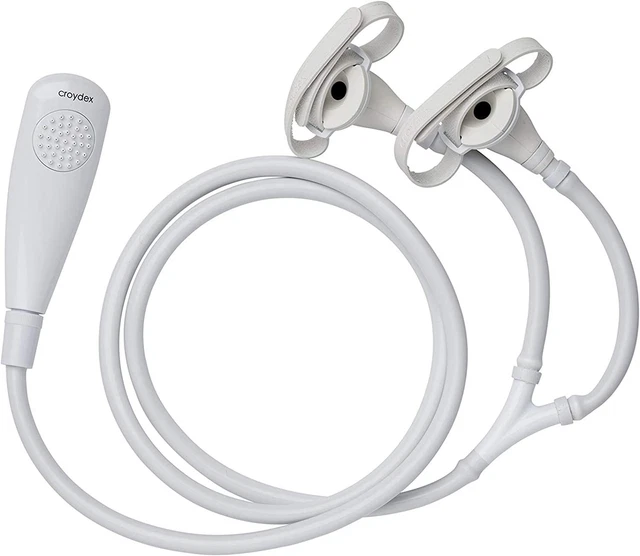 Juego de ducha de baño extraíble push-fit Secura Croydex, blanco