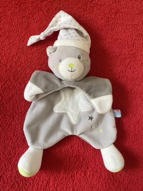 🇫🇷 doudou plat ours chat gris Magidoux étoile SUCRE D'ORGE - NEUF