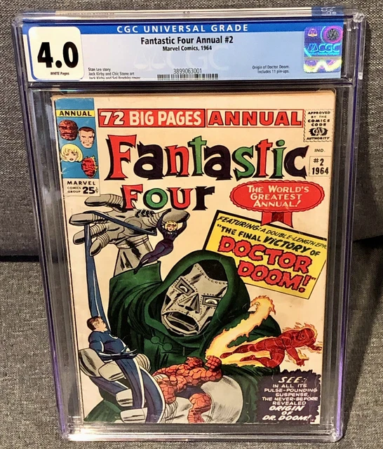 Fantastic Four Annual #2 cgc 4.0 white pages