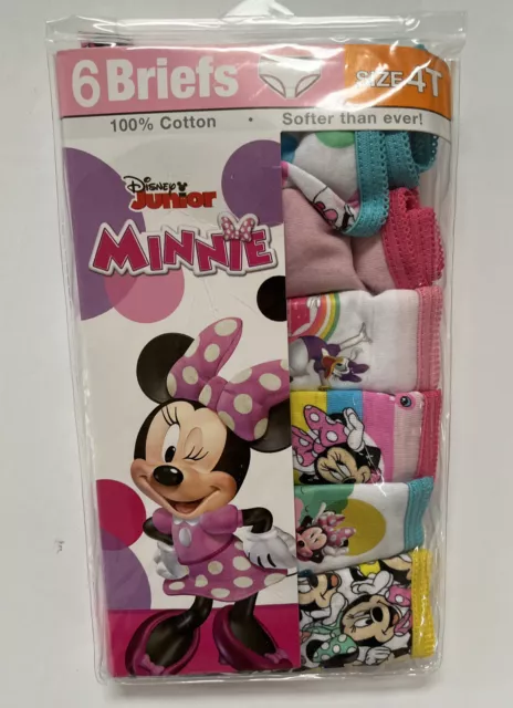 MINNIE MOUSE UNDERWEAR Underpants Toddler Girls 3 Panty Pk 2T-3T