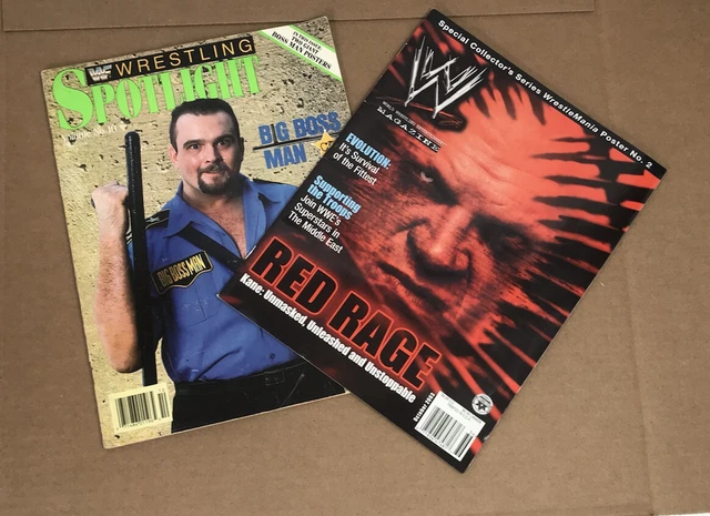 WWF/WWE Magazines Big Boss Man Kane Red Rage Lot of 2  1990 2003   a12
