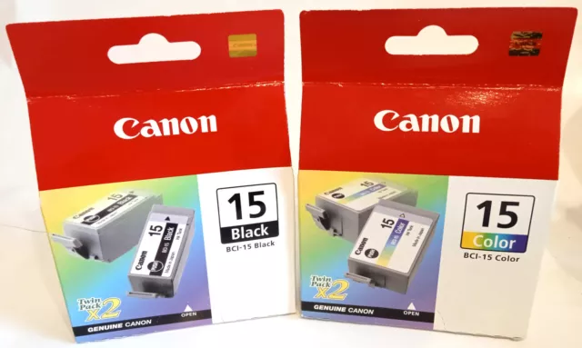 Original Canon BCI-15 Black & Color -  2 x Doppelpack - Canon I 70, I 80