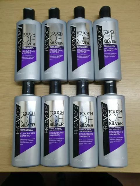8 x Pro-Voke Touch of Silver Shampoo 200ml Farbpflege NUR £19,99 KOSTENLOSER VERSAND