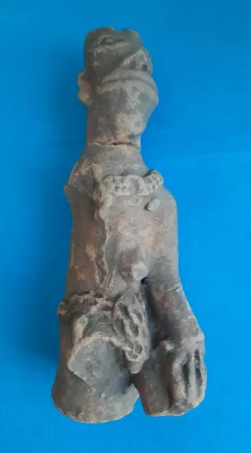 Art Africain Statue Funeraire En Terre Cuite Ancienne Provenant Du Ghana 18 Cm