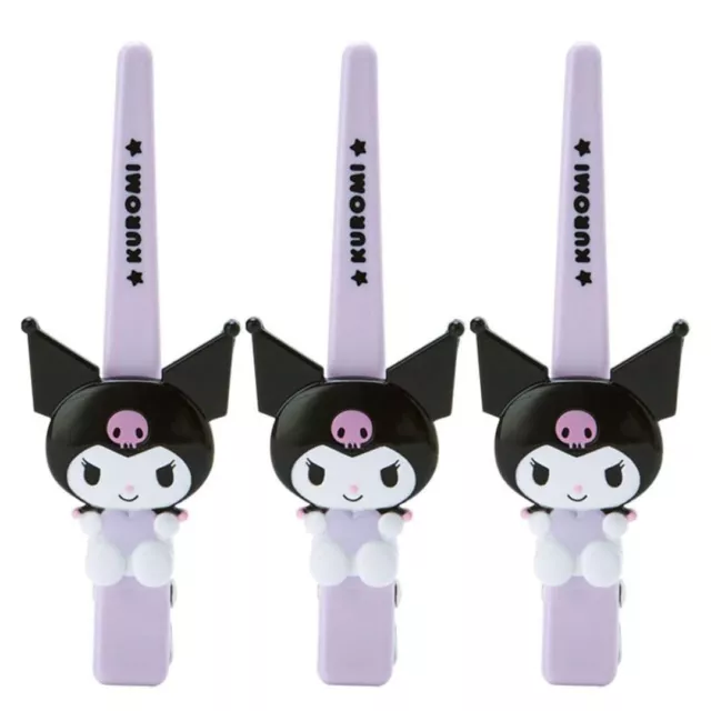 Barrette 3sets Kuromi Sanrio Hair Clip Pastel New Kawaii Gift Anniversary Girl