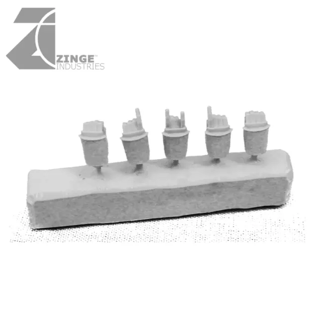 Zinge Industries Mechanical Fists Human Size Set of 5 28mm Scale Bits S-MEL03