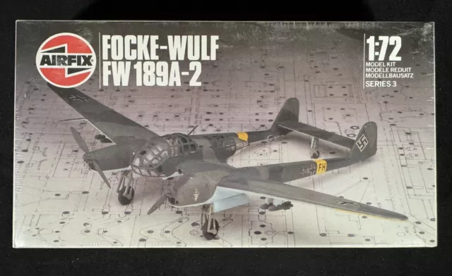 1986 AIRFIX 1/72 Series 3, FOCKE-WULF FW 189A-2, No. 03053, Factory Sealed