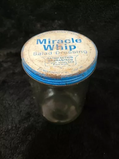 Vintage Miracle Whip Salad Dressing Lid On Jar-Maybe Married 39 Cents