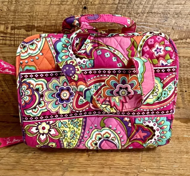 Vera Bradley Hanging Makeup Travel Organizer Pink Paisley