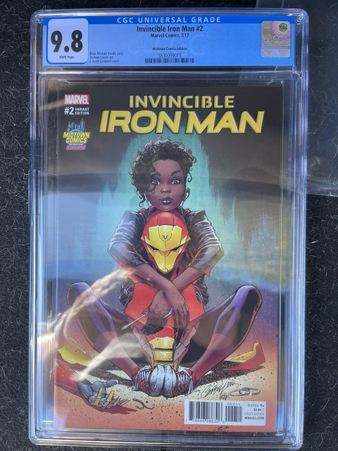 Invincible Iron Man #2 CGC 9.8 J.SCOTT CAMPBELL RIRI VARIANT IRONHEART 🔥key