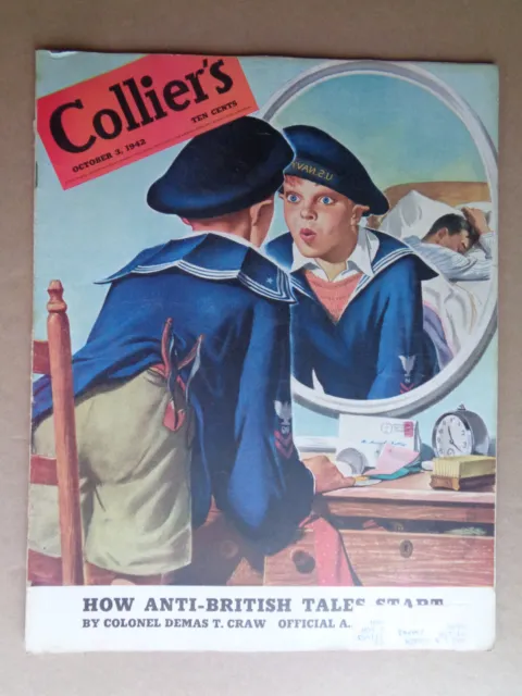 COLLIER'S magazine October 3  1942 WAR WWII-Coke-CAMELS-Milky Way-CESSNA-ADS