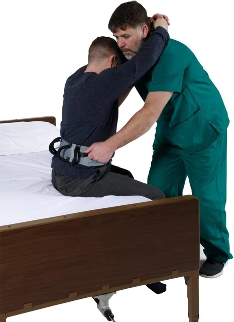 Patient Aid Gait Belt w/Padded Handles & Quick Release Buckle for Patient Lift