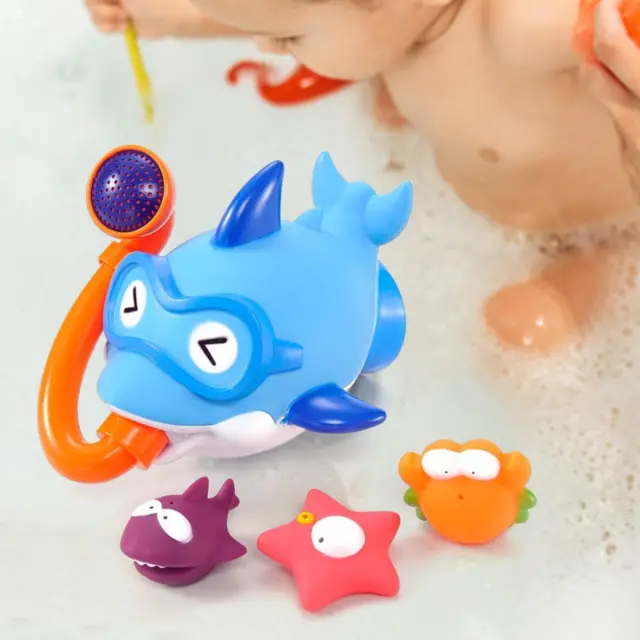 4x Ozean-Meerestier-Badewannenspielzeug aus  zum Wasserspielen für