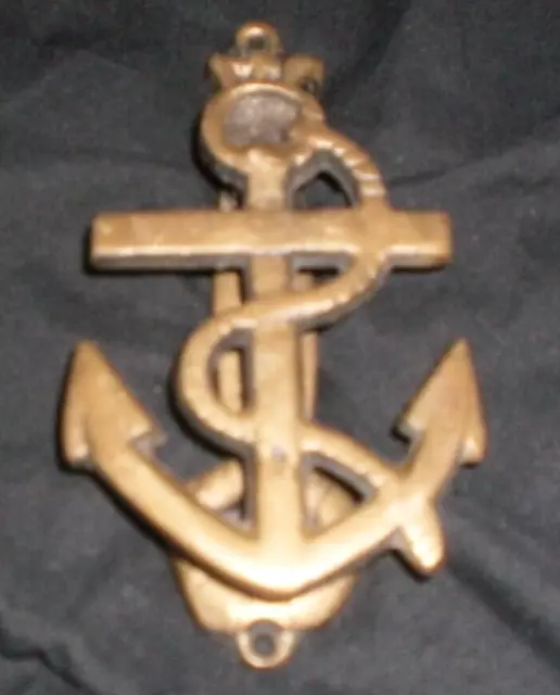 Vintage Brass Anchor & Rope Door Knocker Navy Nautical Collectable