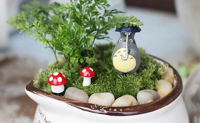 20pcs Miniature Mushroom Fairy Garden Terrarium Decor Bonsai Craft Ornament