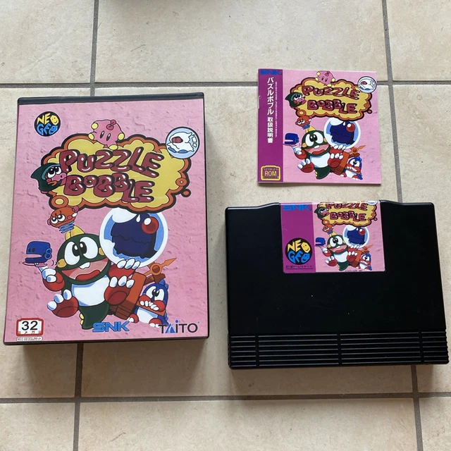 Jeu Neo Geo MVS Puzzle Bobble - En Bon état, Boîte Peut Avoir De Légères Marques