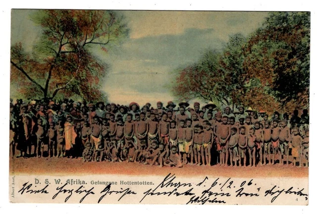 DSWA 1906 Ak GEFANGENE HOTTENTOTTEN BEDARFS-KARTE (L8274