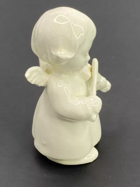 Vintage Goebel White Bisque Angel with Violin - West Germany 3