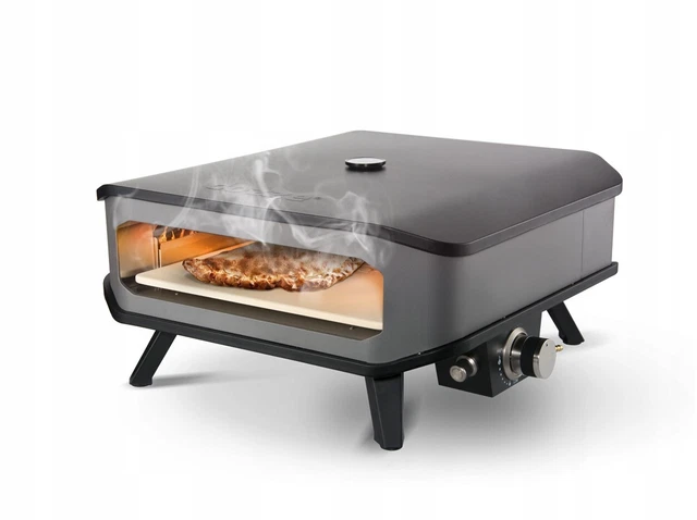 Tragbarer Pizzaofen Gas Pizzastein Outdoor Gasgrill mit Thermometer Backofen