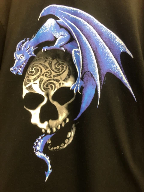 T-shirt Dragon Skull - Taille XL Homme - Noir - Neuf Sans étiquettes