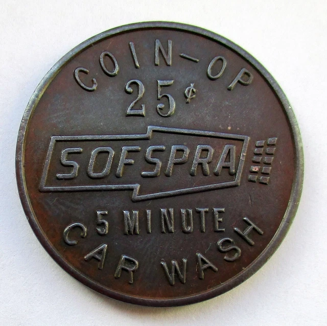 VINTAGE TOLEDO, OHIO Car Wash Token Benore Sofspra Telegraph Road ~ 25c