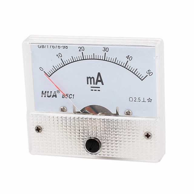 Einbau Amperemeter Milliamperemeter Analog Amperemeter AC / DC Einbauinstrument Einbau Messinstrument Analog Panel Digitale Messgeräte Einbau Voltmeter Analog