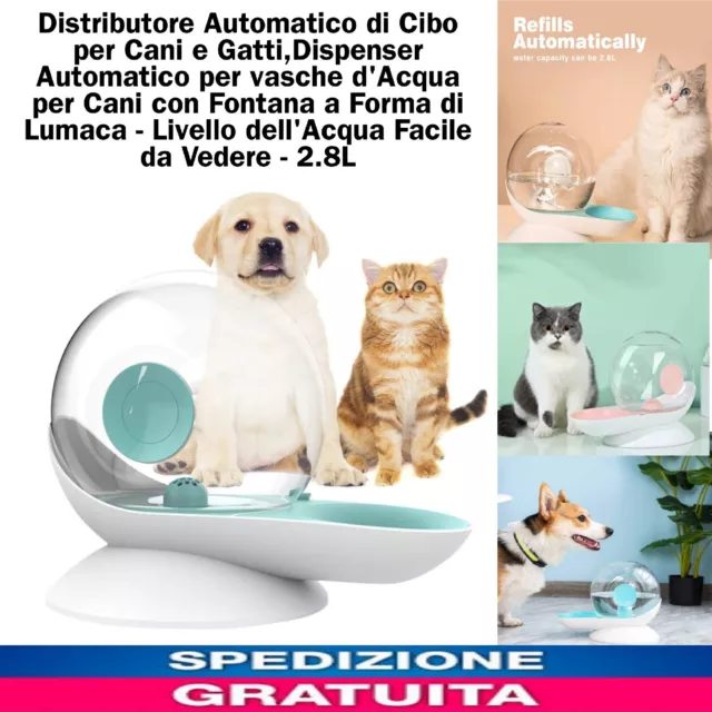 Distributore Automatico di Cibo e acqua x Cani e Gatti,Dispenser Automatico