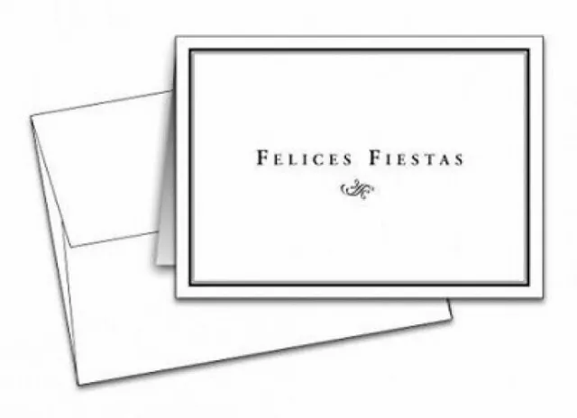 "Felices Fiestas"" españolas Tarjetas De Felicitación Y Sobres - 25 por paquete