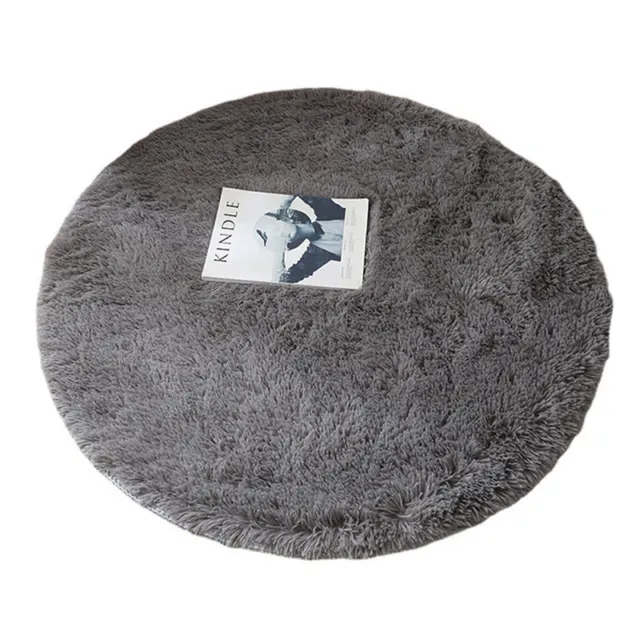 Alfombras de lana esponjosa alfombra redonda de piel sintética habitación infantil alfombras largas de felpa