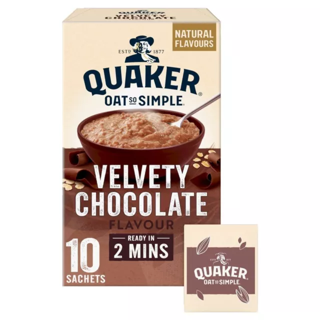 Quaker Oat So Simple Velvety Chocolate Porridge 365g PACK OF 4