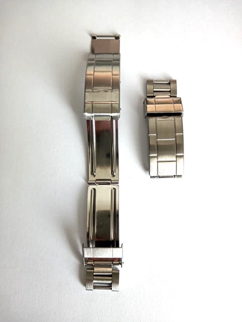 HAJMGUMC Fibbia For Orologio Con Perno Da 2 Mm 3 Mm 16 Mm 18 Mm 20 Mm Cinturini Con Bottoni In Acciaio Inossidabile Massiccio Lucido Accessori Con Chiusura For Cinturino(Black,16mm-Pin Width 3mm