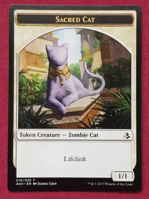 Magic The Gathering AMONKHET SACRED CAT TOKEN card MTG