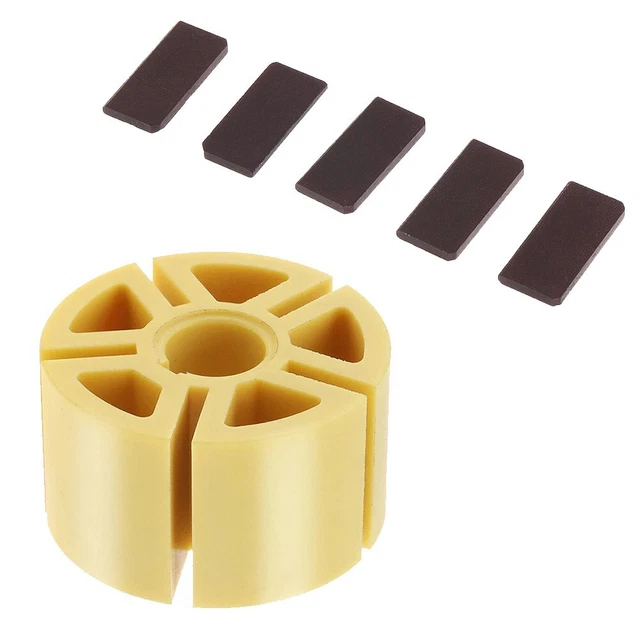 Rotor de lijadora neumática de plástico de 5 pulgadas + paletas de rotor de plástico lijadora de hoja